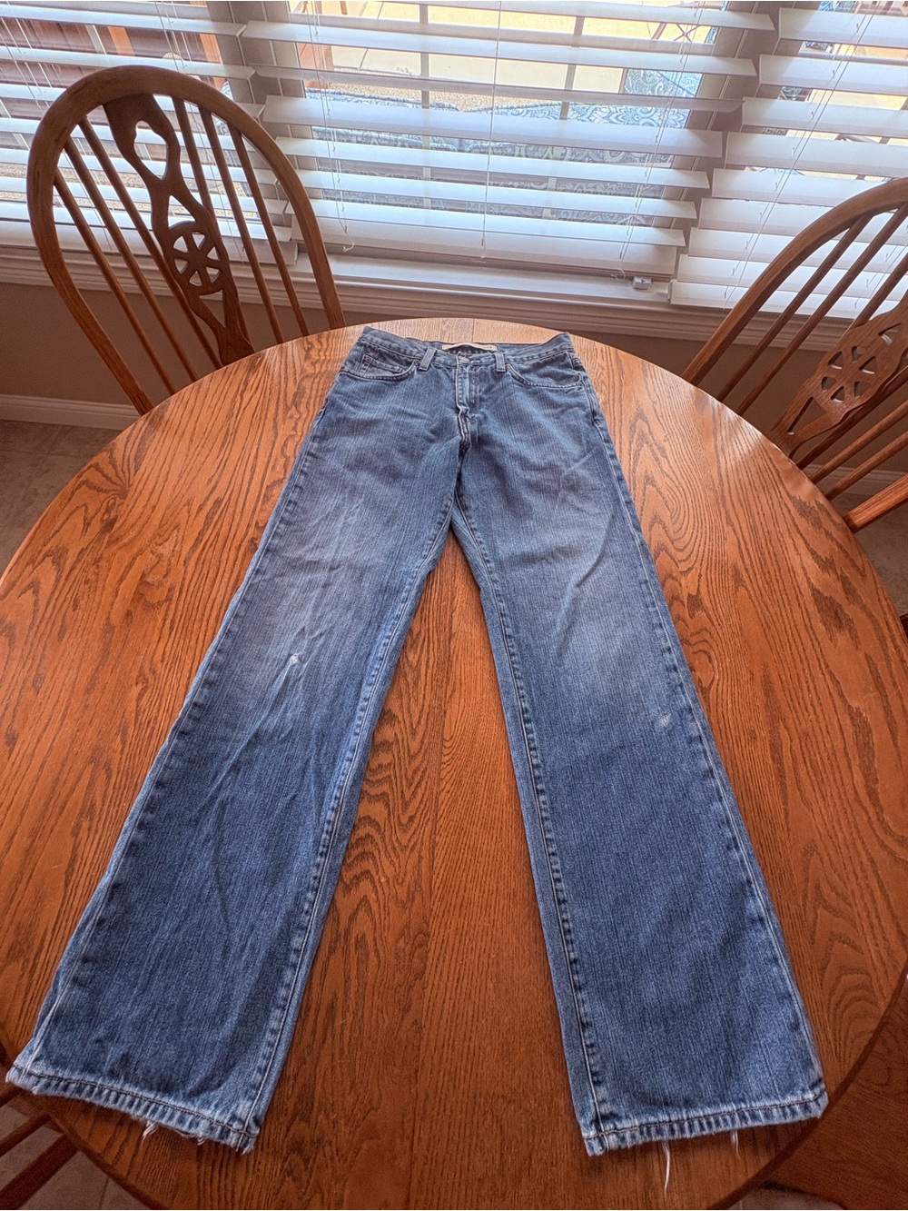 Agave Waterman Mid-Rise Straight Leg Mens Jeans Light Distressed Wash 30 31